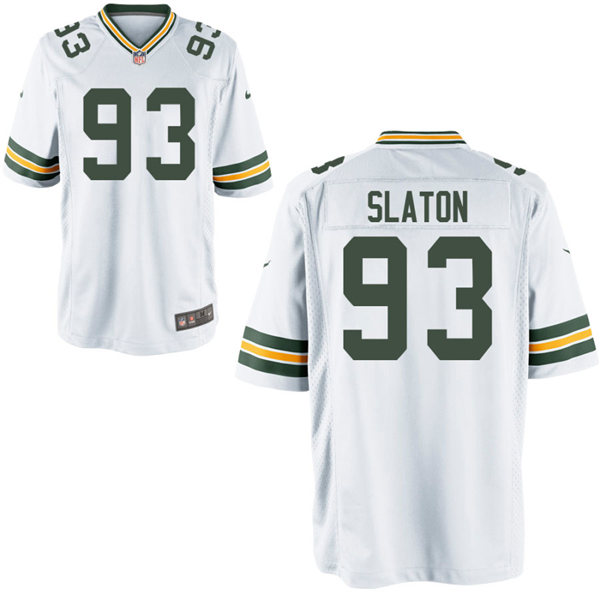 Mens Green Bay Packers #93 Tedarrell Slaton T.J. Slaton Nike White Vapor Limited Player Jersey