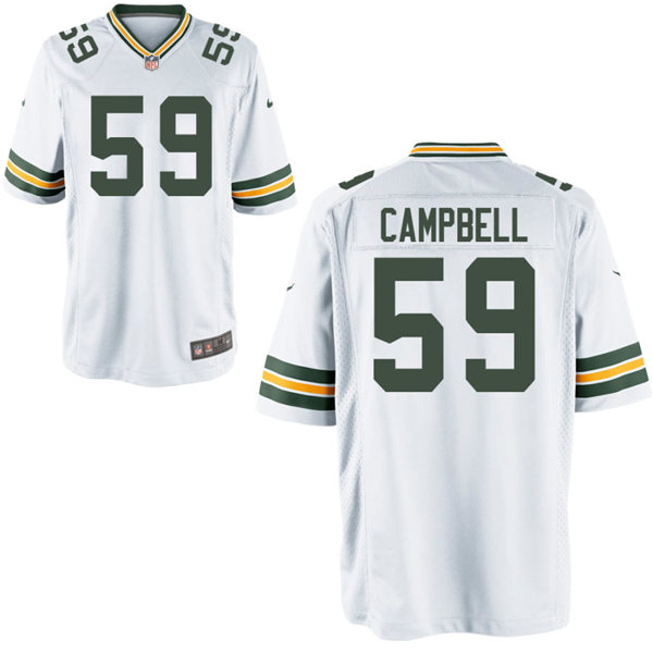 Mens Green Bay Packers #59 De'Vondre Campbell Nike White Vapor Limited Player Jersey