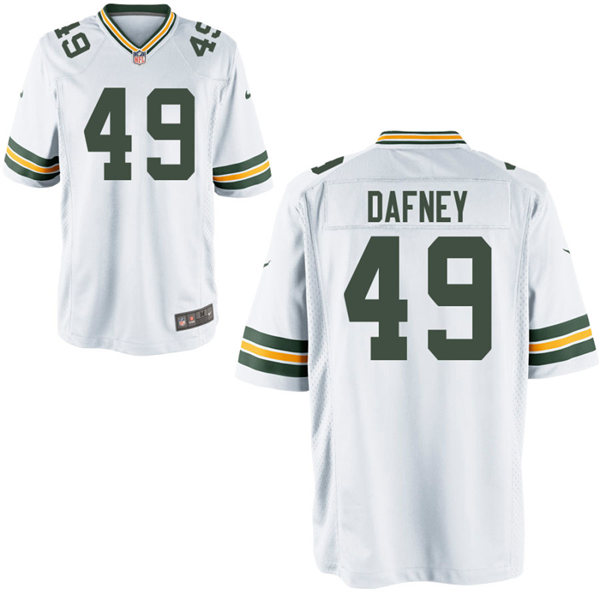 Mens Green Bay Packers #49 Dominique Dafney Nike White Vapor Limited Player Jersey