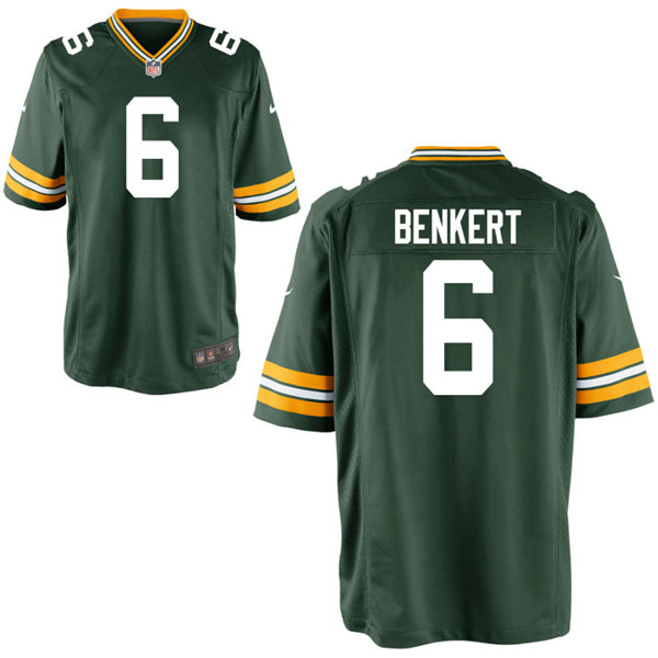 Mens Green Bay Packers #6 Kurt Benkert Nike Green Vapor Limited Player Jersey