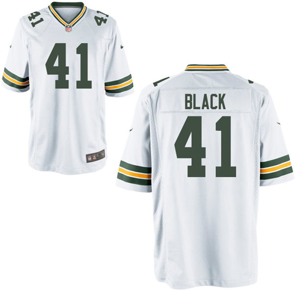 Mens Green Bay Packers #41 Henry Black Nike White Vapor Limited Player Jersey