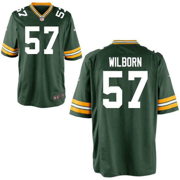 Mens Green Bay Packers #57 Ray Wilborn Nike Green Vapor Limited Player Jersey
