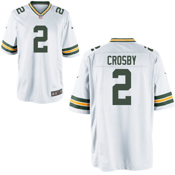 Mens Green Bay Packers #2 Mason Crosby Nike White Vapor Limited Player Jersey