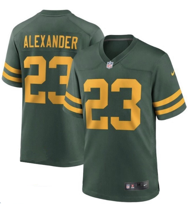 Men's Green Bay Packers #23 Jaire Alexander Green Yellow 2021 Vapor Untouchable Stitched NFL Nike Limited Jersey