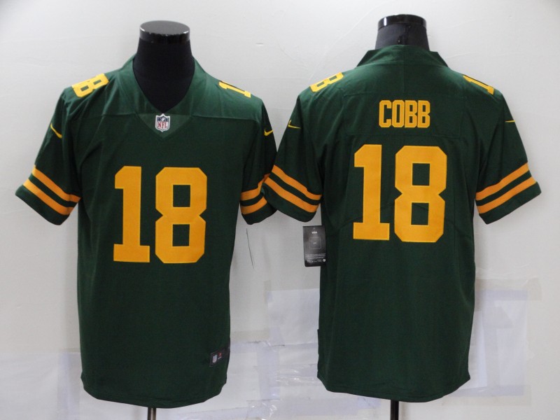 Men's Green Bay Packers #18 Randall Cobb Green Yellow 2021 Vapor Untouchable Stitched NFL Nike Limited Jersey