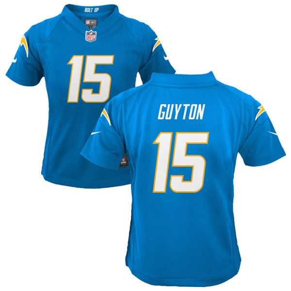 Youth Los Angeles Chargers #15 Jalen Guyton Nike Powder Blue Stitched Limited Jersey