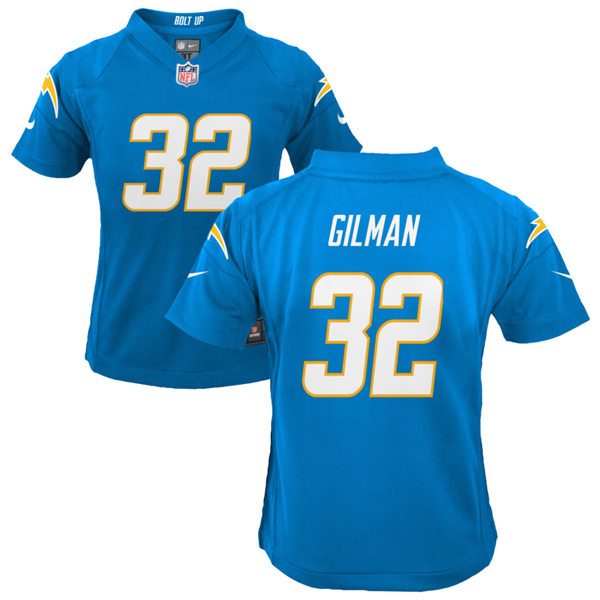 Youth Los Angeles Chargers #32 Alohi Gilman Nike Powder Blue Stitched Limited Jersey