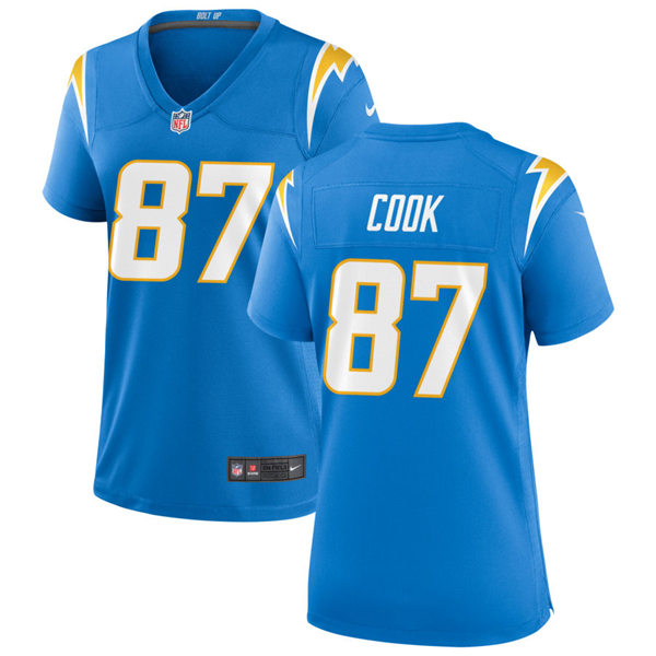 Womens Los Angeles Chargers #87 Jared Cook Nike Powder Blue Limited Jersey