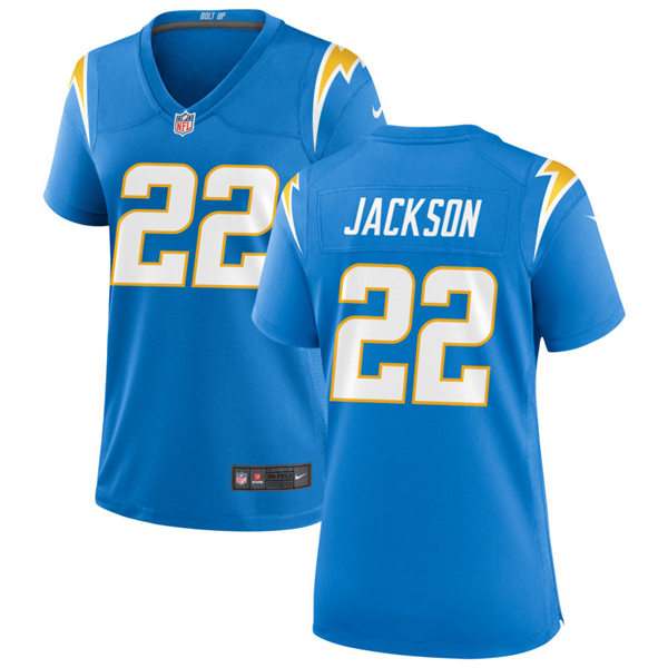 Womens Los Angeles Chargers #22 Justin Jackson Nike Powder Blue Limited Jersey