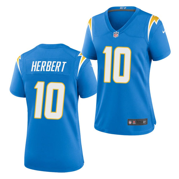 Womens Los Angeles Chargers #10 Justin Herbert Nike Powder Blue Limited Jersey