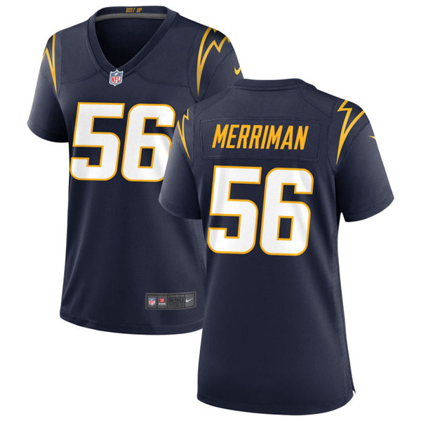 Womens Los Angeles Chargers Retired Player #56 Shawne Merriman Stitched Nike Navy Jersey