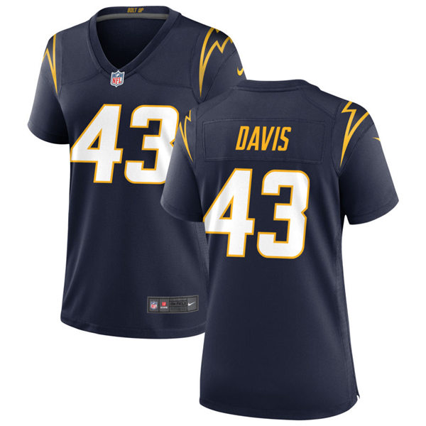 Womens Los Angeles Chargers #43 Michael Davis Nike Navy Alternate Limited Jersey