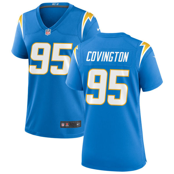 Womens Los Angeles Chargers #95 Christian Covington Nike Powder Blue Limited Jersey