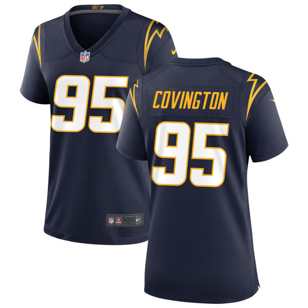 Womens Los Angeles Chargers #95 Christian Covington Stitched Nike Navy Jersey