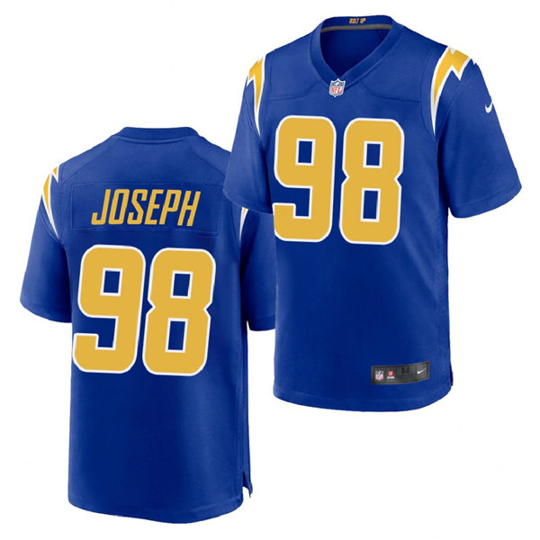 Mens Los Angeles Chargers #98 Linval Joseph Nike Royal Gold 2nd Alternate Vapor Limited Jersey