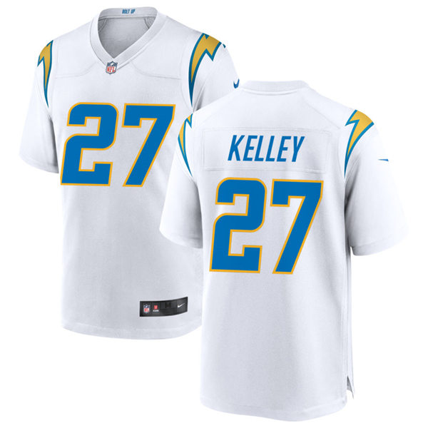 Mens Los Angeles Chargers #27 Joshua Kelley Nike White Vapor Limited Jersey