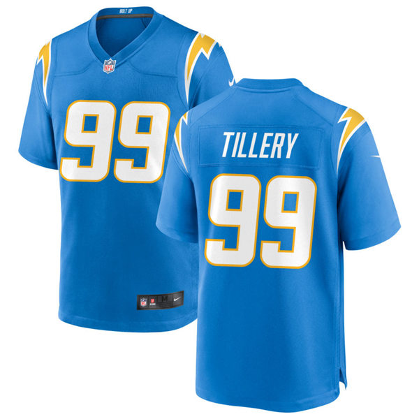 Mens Los Angeles Chargers #99 Jerry Tillery Nike Powder Blue Vapor Limited Jersey
