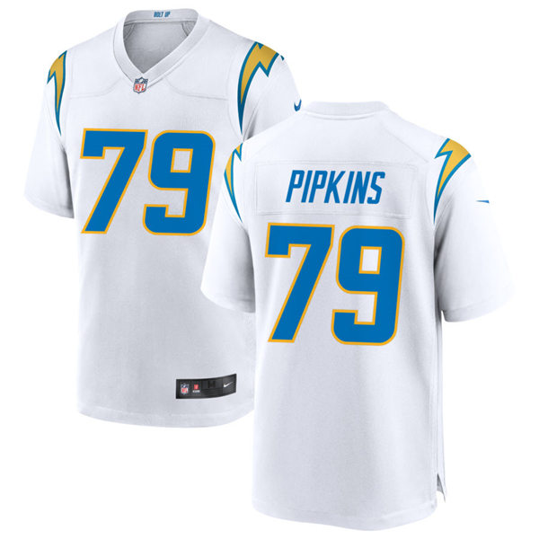 Mens Los Angeles Chargers #79 Trey Pipkins III Nike White Vapor Limited Jersey