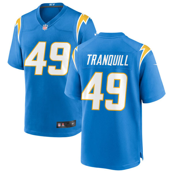 Mens Los Angeles Chargers #49 Drue Tranquill Nike Powder Blue Vapor Limited Jersey