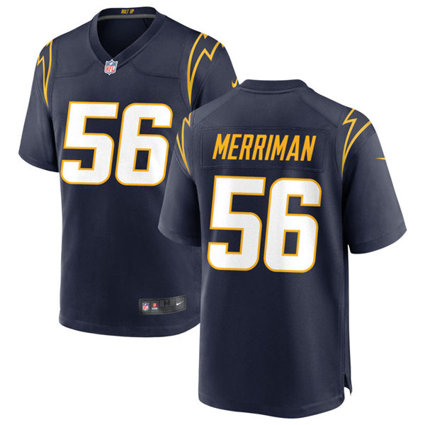 Mens Los Angeles Chargers Retired Player #56 Shawne Merriman Nike Navy Alternate Vapor Limited Jersey