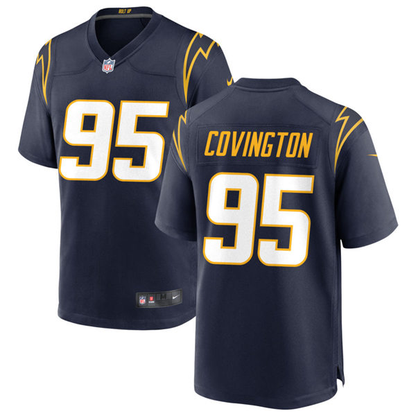 Mens Los Angeles Chargers #95 Christian Covington Nike Navy Alternate Vapor Limited Jersey