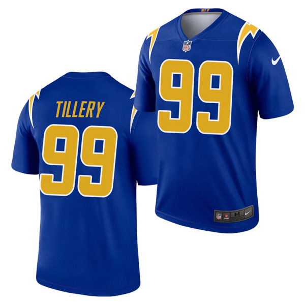 Mens Los Angeles Chargers #99 Jerry Tillery Nike Royal Gold 2nd Alternate Vapor Limited Jersey