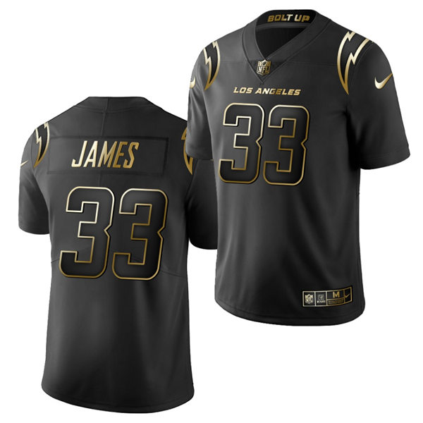 Mens Los Angeles Chargers #33 Derwin James Nike Black Golden Limited Jersey