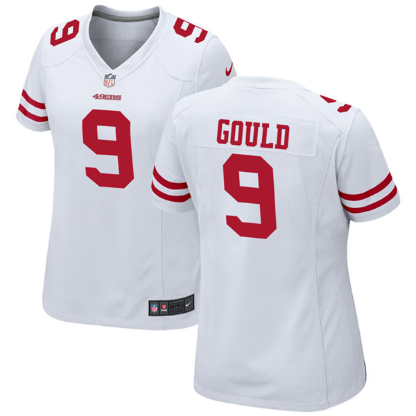 Womens San Francisco 49ers #9 Robbie Gould Nike White Limited Player Jersey