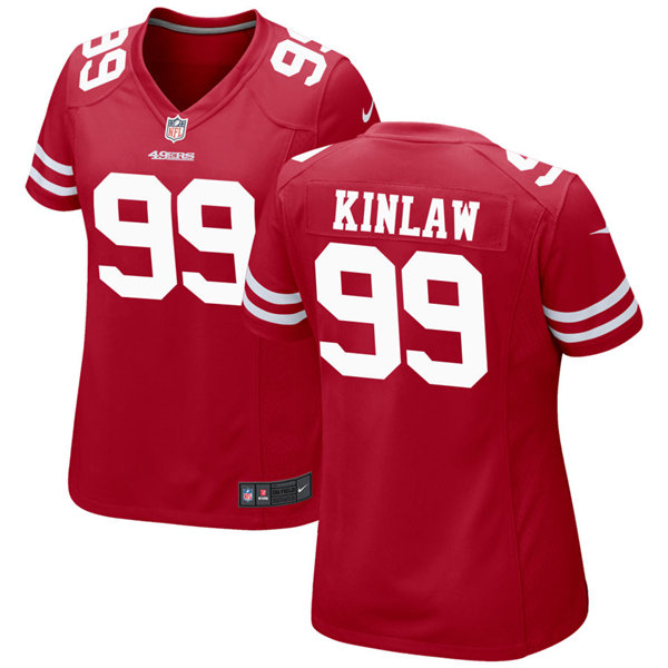Womens San Francisco 49ers #99 Javon Kinlaw Nike Scarlet Limited Player Jersey