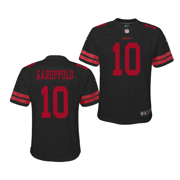 Youth San Francisco 49ers #10 Jimmy Garoppolo Nike Black Limited Player Jersey