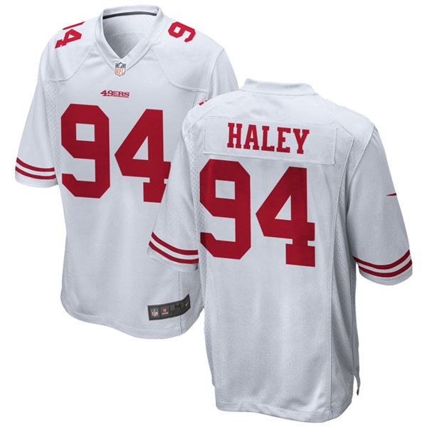 Mens San Francisco 49ers Retired Player #94 Charles Haley Nike White Vapor Limited Player Jersey