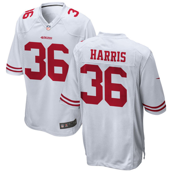 Mens San Francisco 49ers #36 Marcell Harris Nike White Vapor Limited Player Jersey