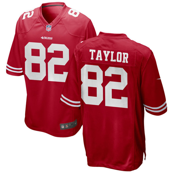 Mens San Francisco 49ers Retired Player #82 John Taylor Nike Scarlet Vapor Limited Player Jersey
