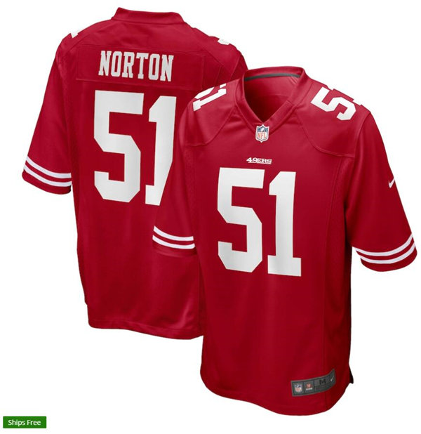 Mens San Francisco 49ers Retired Player #51 Ken Norton Jr. Nike Scarlet Vapor Limited Player Jersey