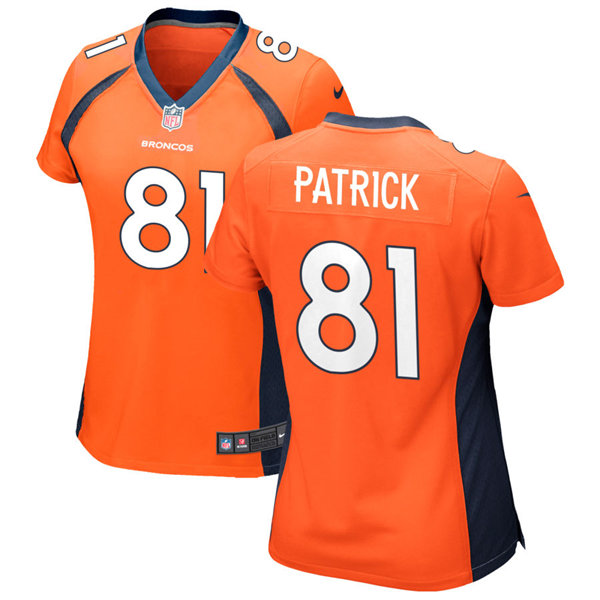 Womens Denver Broncos #81 Tim Patrick Nike Orange Limited Player Jersey