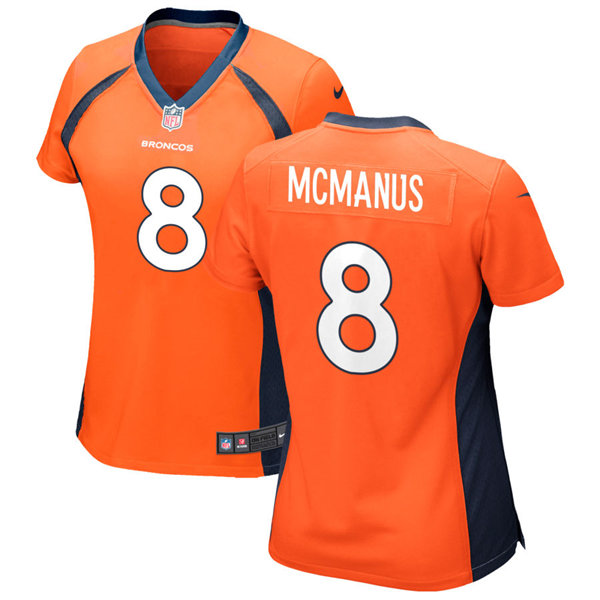 Womens Denver Broncos #8 Brandon McManus Nike Orange Limited Player Jersey