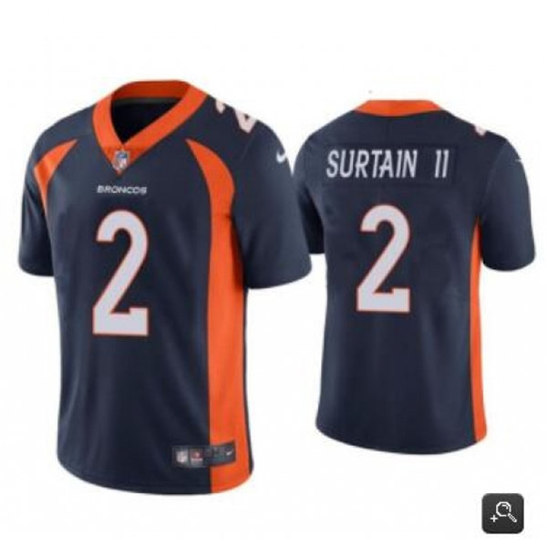 Youth Denver Broncos #2 Patrick Surtain II Nike Navy Limited Player Jersey