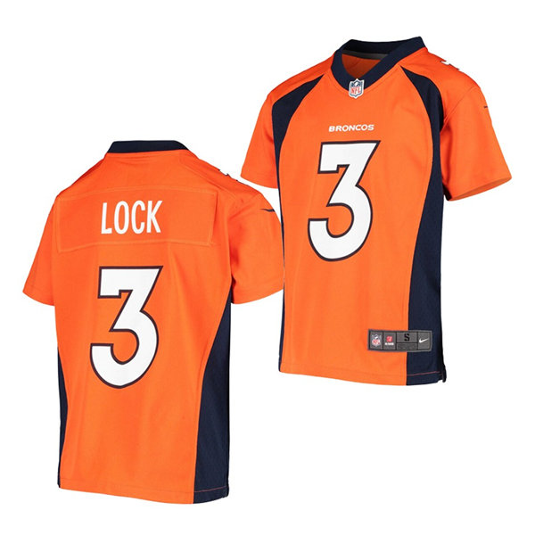 Youth Denver Broncos #3 Drew Lock Nike Orange Limited Player Jersey