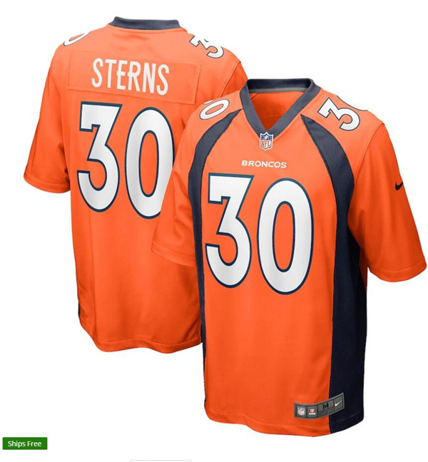 Mens Denver Broncos #30 Caden Sterns Nike Orange Vapor Untouchable Limited Jersey
