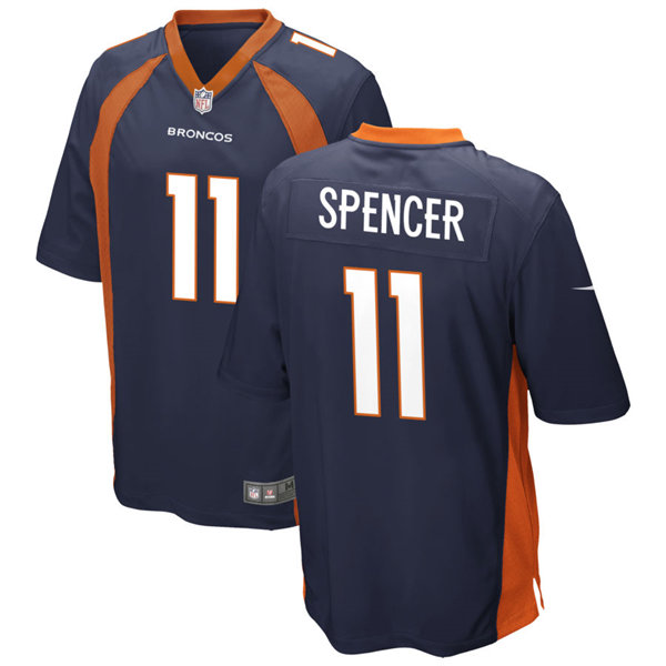 Mens Denver Broncos #11 Diontae Spencer Nike Navy Vapor Untouchable Limited Jersey