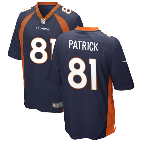 Mens Denver Broncos #81 Tim Patrick Nike Navy Vapor Untouchable Limited Jersey