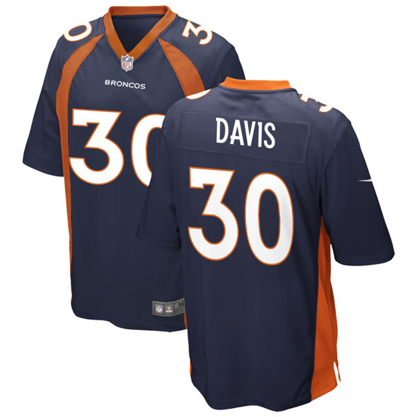 Mens Denver Broncos Retired Player #30 Terrell Davis Nike Navy Vapor Untouchable Limited Jersey