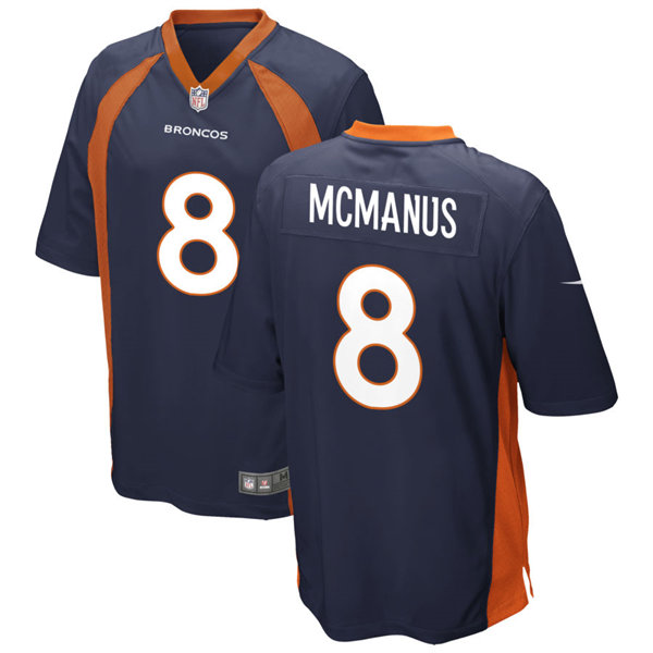 Mens Denver Broncos #8 Brandon McManus Nike Navy Vapor Untouchable Limited Jersey