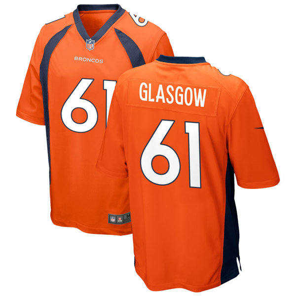 Mens Denver Broncos #61 Graham Glasgow Nike Orange Vapor Untouchable Limited Jersey