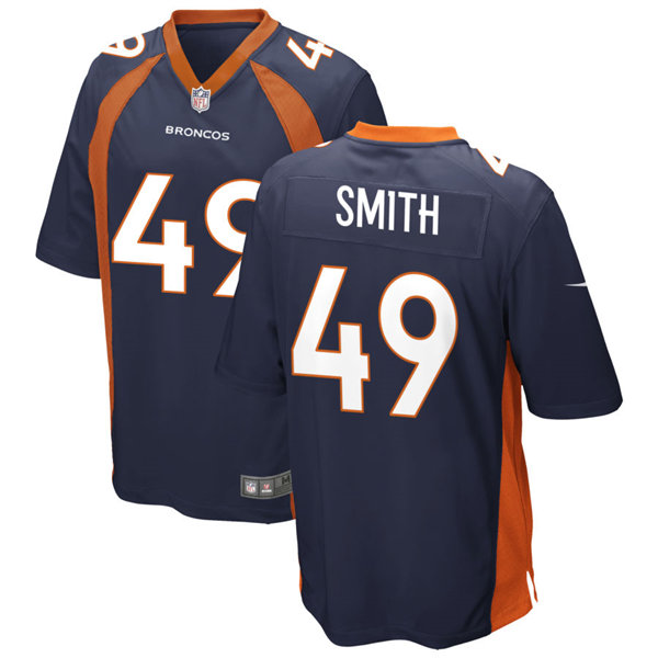 Mens Denver Broncos Retired Player #49 Dennis Smith Nike Navy Vapor Untouchable Limited Jersey