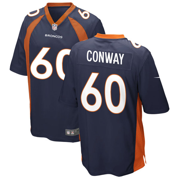 Mens Denver Broncos #60 Cody Conway Nike Navy Vapor Untouchable Limited Jersey
