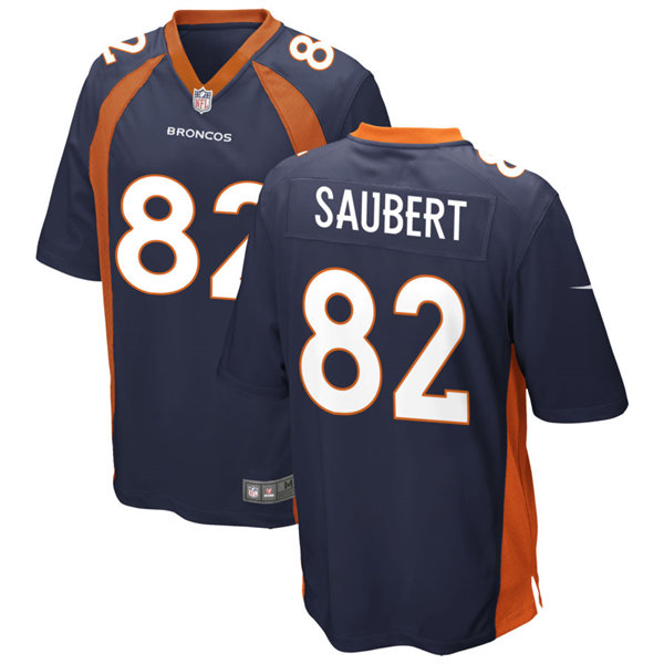 Mens Denver Broncos #82 Eric Saubert Nike Navy Vapor Untouchable Limited Jersey