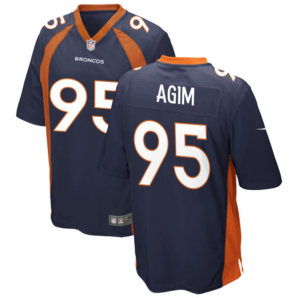 Mens Denver Broncos #95 McTelvin Agim Nike Navy Vapor Untouchable Limited Jersey