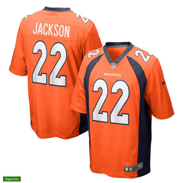 Mens Denver Broncos #22 Kareem Jackson Nike Orange Vapor Untouchable Limited Jersey