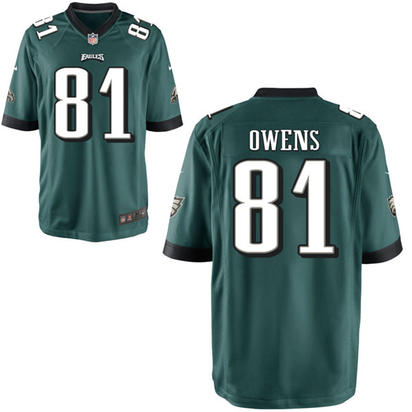 Youth Philadelphia Eagles Retired Player #81 Terrell Owens Nike Midnight Green Limited Jersey